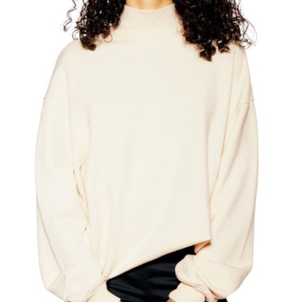 Top Shop Oversized Mock Neck Sweatshirt US 8